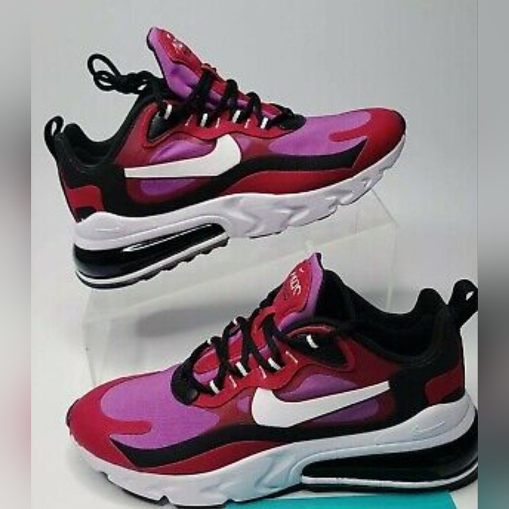 NEWNike Air Max 270 React Sneakers Purple Pink Multi Women 12 or Men 10.5 unisex